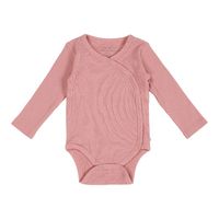 Little Dutch overslag romper lange mouw Rib Vintage Pink Maat