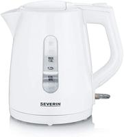 SEVERIN WK 3411 Waterkoker, 1,0 l, krachtige en compacte waterkoker in hoogwaardig design, elektrische waterkoker met kalkfilter, wit