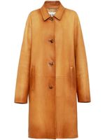 Miu Miu manteau en cuir nappa - Tons neutres