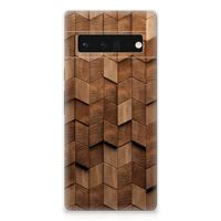 Bumper Hoesje voor Google Pixel 6 Pro Wooden Cubes - thumbnail