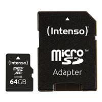 Intenso High Performance microSDXC-kaart 64 GB Class 10 Incl. SD-adapter - thumbnail