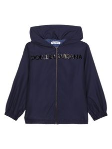 Dolce & Gabbana Kids x K-Way veste à capuche - Bleu