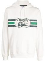 Lacoste hoodie en coton à logo imprimé - Blanc - thumbnail