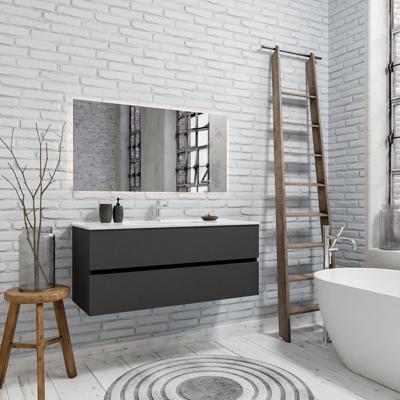 Zaro Malaga badmeubel 120cm mat antraciet 1 kraangat Zaro Malaga badmeubel 120cm mat antraciet 1 kraangat