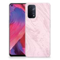 OPPO A93 5G TPU Siliconen Hoesje Marble Pink - Origineel Cadeau Vriendin