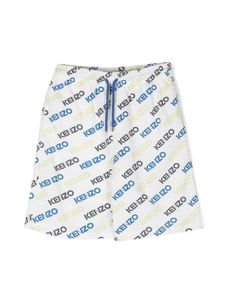 Kenzo Kids short à logo imprimé - Blanc