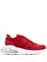 Philipp Plein baskets en velours - Rouge