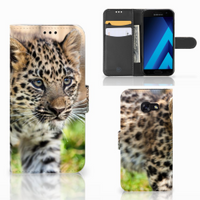 Samsung Galaxy A5 2017 Telefoonhoesje met Pasjes Baby Luipaard - thumbnail