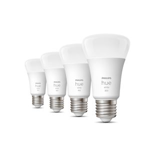 Philips Lighting Hue LED-lamp (4 stuks) 871951431914100 Energielabel: F (A - G) Hue White E27 Viererpack 4x800lm 60W E27 36 W Warmwit Energielabel: F (A - G)