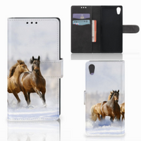 Sony Xperia XA1 Telefoonhoesje met Pasjes Paarden - thumbnail