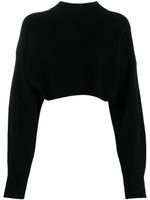 Filippa K pull crop à col montant - Noir