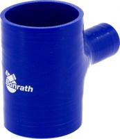 Bonrath siliconen slang Ø25/51 mm 100 mm T stuk blauw