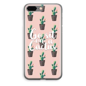 Cactus quote: iPhone 8 Plus Transparant Hoesje