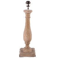 Landelijke Tafellamp Lauro 59 cm 1 Lichts Hout Naturel