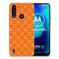 Motorola Moto G8 Power Lite TPU bumper Batik Oranje - thumbnail