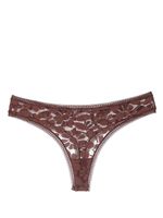 ERES string Tanga à fleurs en dentelle - Marron