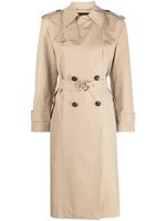 PINKO trench à boucle Love Birds - Marron - thumbnail