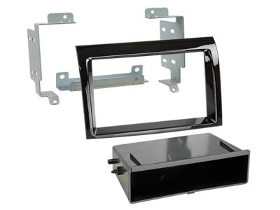 2-DIN Paneel Citroën Jumper - Fiat Ducato - Peugeot Boxer 2006-2018 Kleur: Piano Zwart