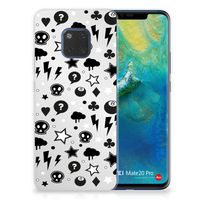 Silicone Back Case Huawei Mate 20 Pro Silver Punk - thumbnail