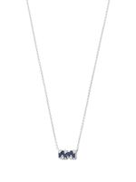 Suzanne Kalan collier en or blanc 18ct serti de diamants et de saphirs - Bleu