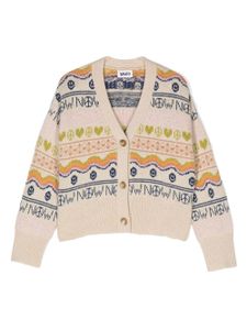 Molo cardigan Gilly à motif monogrammé - Tons neutres