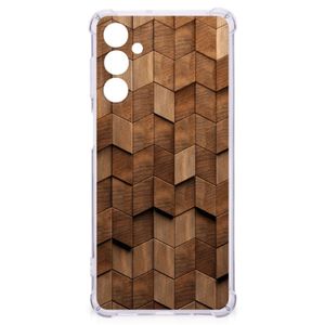 Stevig Telefoonhoesje voor Samsung Galaxy M54 Wooden Cubes