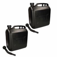 2x Jerrycan 20 liter zwart - thumbnail