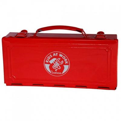 Kids At Work gereedschapkist metaal rood 31 cm Kids At Work gereedschapkist metaal rood 31 cm