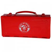 Kids At Work gereedschapkist metaal rood 31 cm