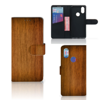 Xiaomi Mi A2 Book Style Case Donker Hout