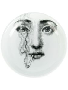 Fornasetti cendrier imprimé - Blanc