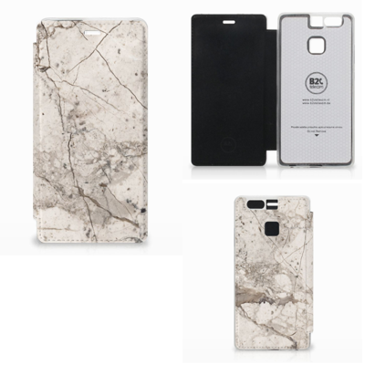 Huawei P9 Smartphonehoesje Marmer Beige