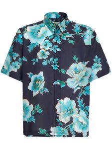 ETRO chemise fleurie à manches courtes - Bleu