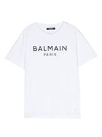 Balmain Kids t-shirt en coton à logo pailleté - Blanc - thumbnail