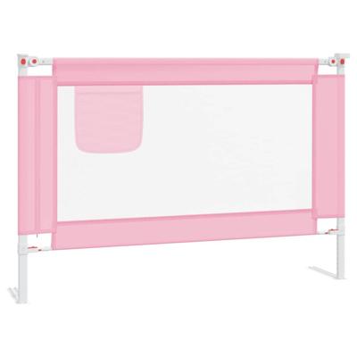 The Living Store Bedhekje peuter 100x25 cm stof roze The Living Store