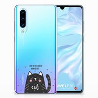 Huawei P30 Telefoonhoesje met Naam Cat Good Day