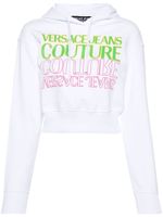 Versace Jeans Couture hoodie en coton à logo imprimé - Blanc