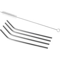 Alpina Rietjes 21 cm herbruikbaar / afwasbaar - 4 stuks RVS - wasbare en herbruikbare drinkrietjes