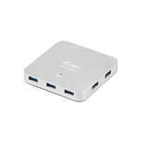 i-tec USB 3.0 7-Port HUB Metaal, Oplaadhub met 7 USB-Poorten en Stroomadapter