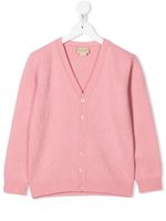 Gucci Kids cardigan en laine à col v - Rose