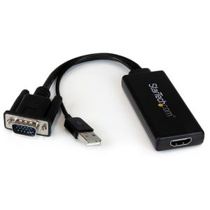 StarTech.com VGA-naar-HDMI-adapter met USB-audio & -voeding draagbare VGA-naar-HDMI-converter 1080p