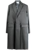 sacai trench en laine à lien de resserrage - Gris - thumbnail