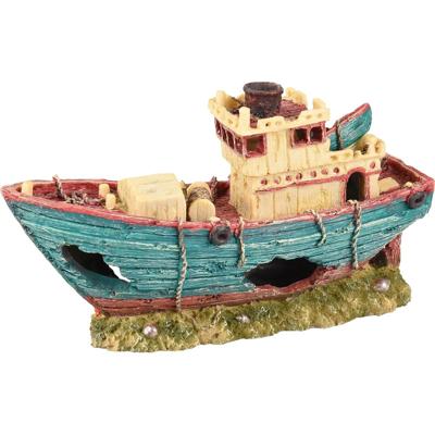 Aquarium Ropa scheepswrak - 28 x 8,9 x 15 cm 28 x 9 x 15 cm Flamingo Groen