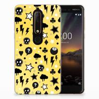 Silicone Back Case Nokia 6 (2018) Punk Geel
