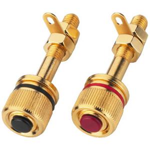 Monacor BP-530G kabel-connector speaker terminals Goud