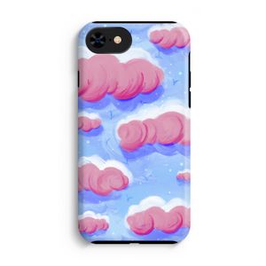 Roze wolken met vogels: iPhone 8 Tough Case