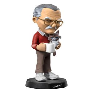 Stan Lee Mini Co. PVC Figure Stan Lee With Grumpy Cat 14 Cm