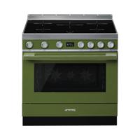 Smeg CPF9IPOG fornuis Vrijstaand fornuis Olijf Zone van inductiekookplaat A+