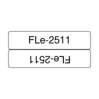 Brother FLe-2511 Labeltape gelamineerde kabeletiketten Tapekleur: Wit Tekstkleur: Zwart