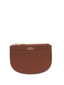 A.P.C. porte-monnaie rond en cuir - Marron